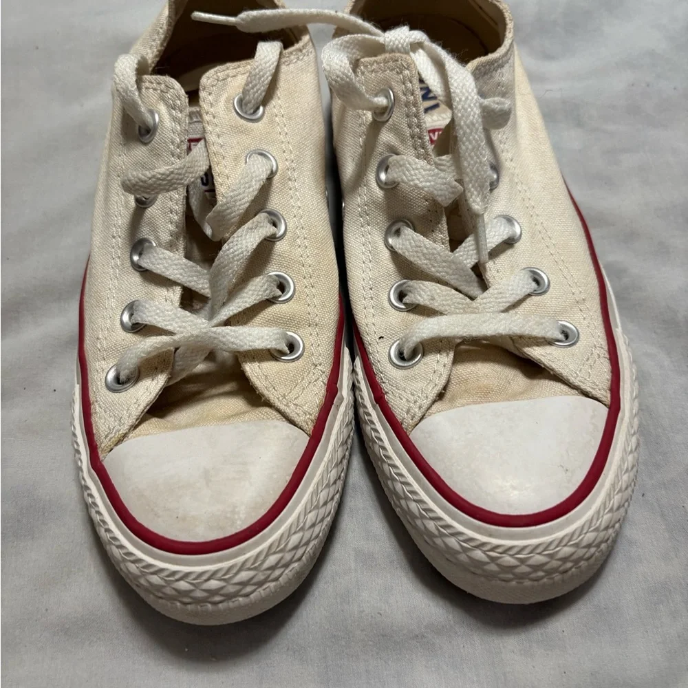Converse Cream Canvas Sneakers